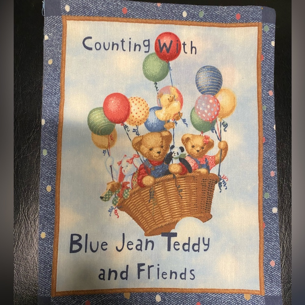 Blue Jean teddy and friends counting cloth book